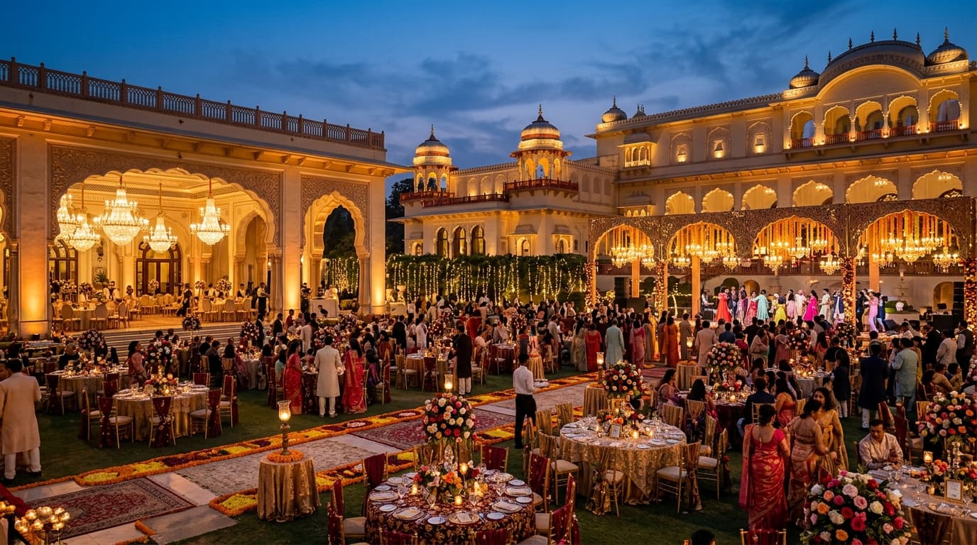 Indian Luxury Wedding Banquet Hall and Palace Marriage Lawn Venue