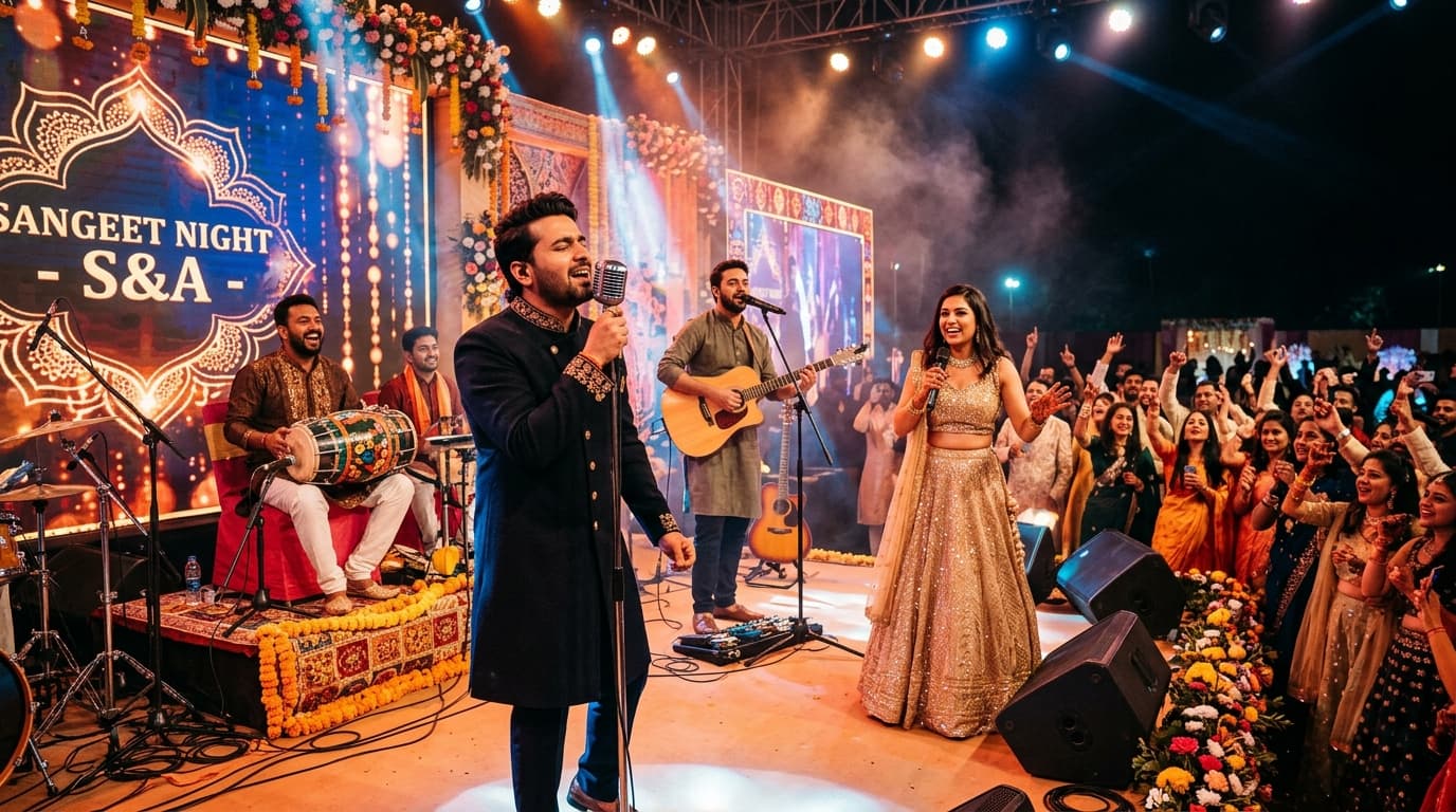 Indian Wedding Live Sufi Band and Stage Anchor Emcee Sangeet Night
